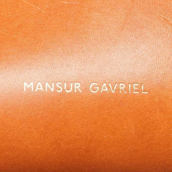 Mansur Gavriel Cammello/Rosa Vegetable Leather Mini Mini Bucket Bag - Picture 6 of 9